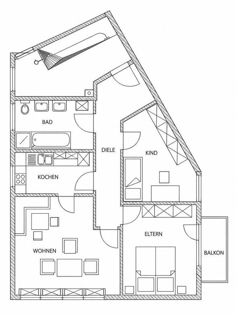 3+1, , Bavorsko, 73 m² - 2