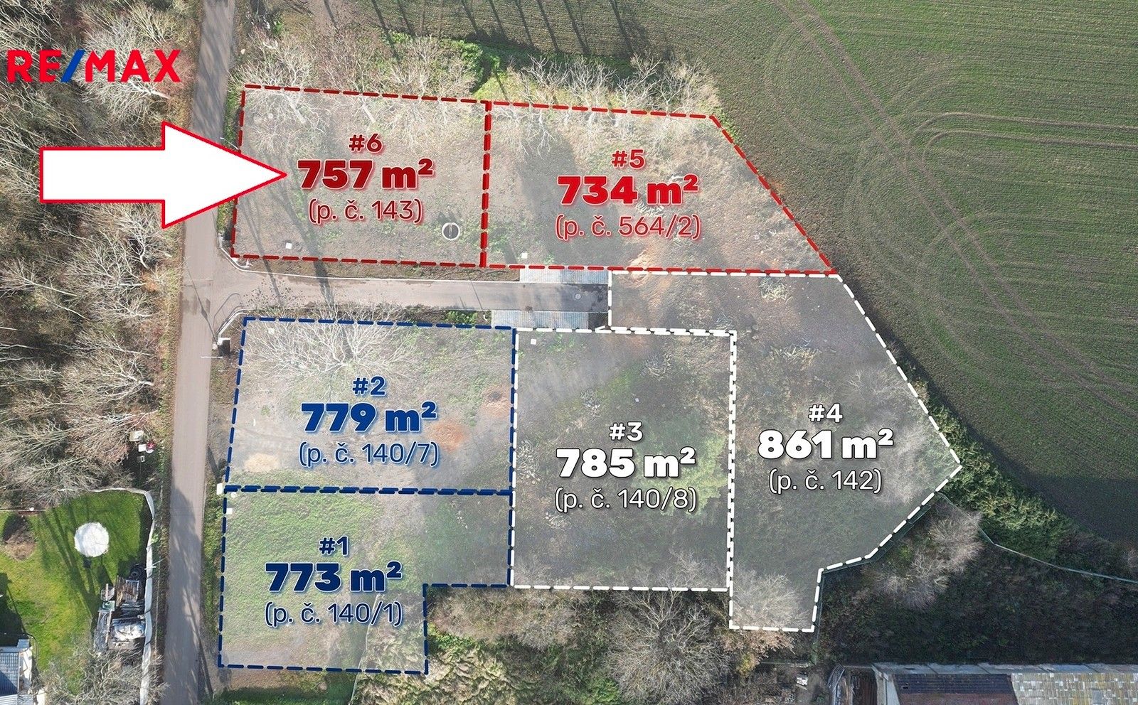 Pozemky pro bydlení, Lišnice, 757 m²