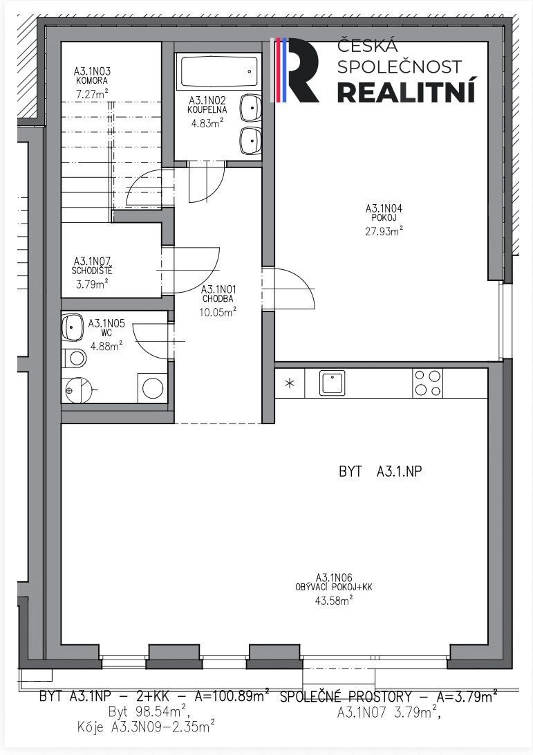 Byt 3+kk · 98 m² · Březnice - 4