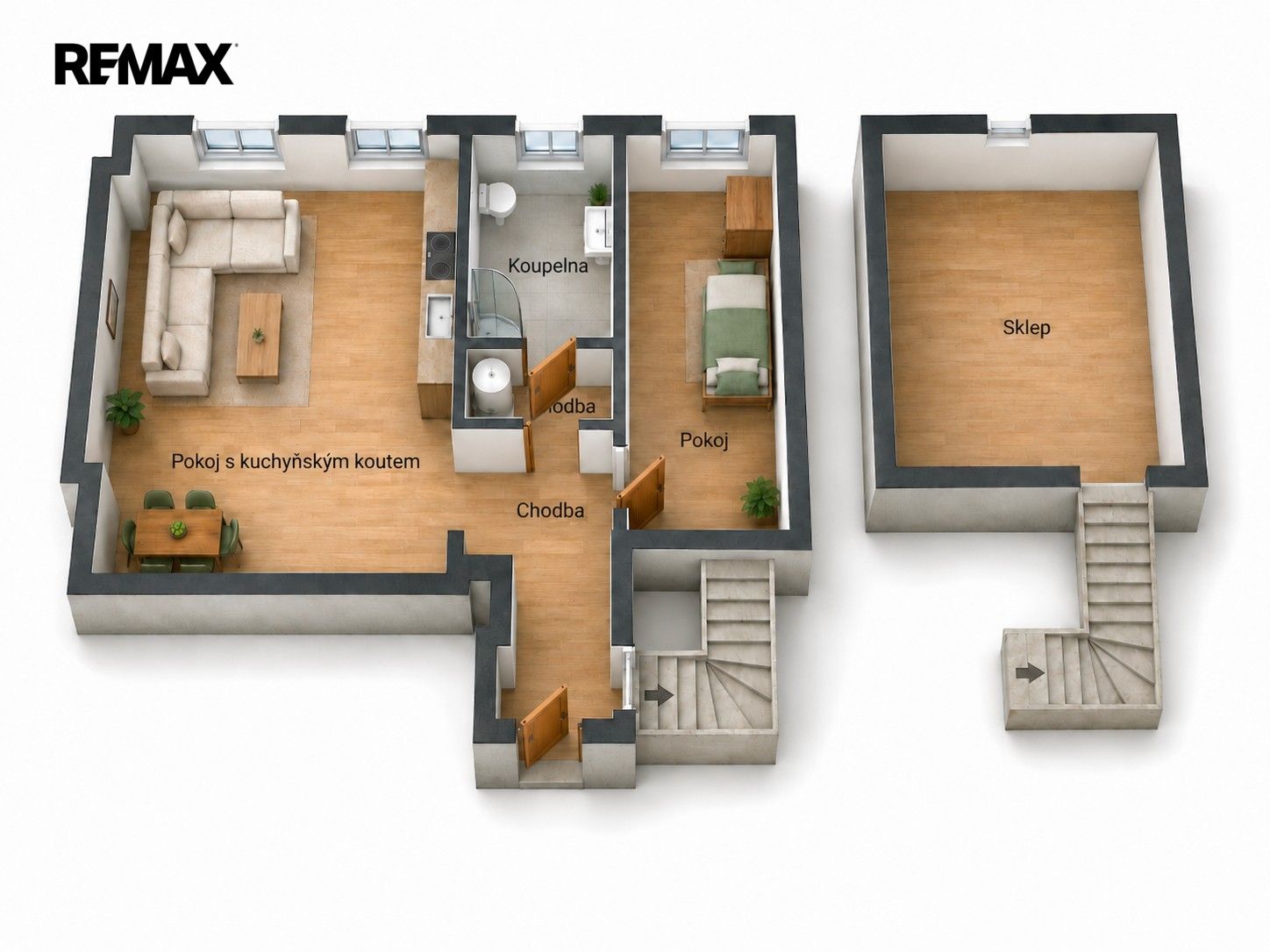 Byt 2+kk · 58 m² · Pražská 34, Unhošť - 4
