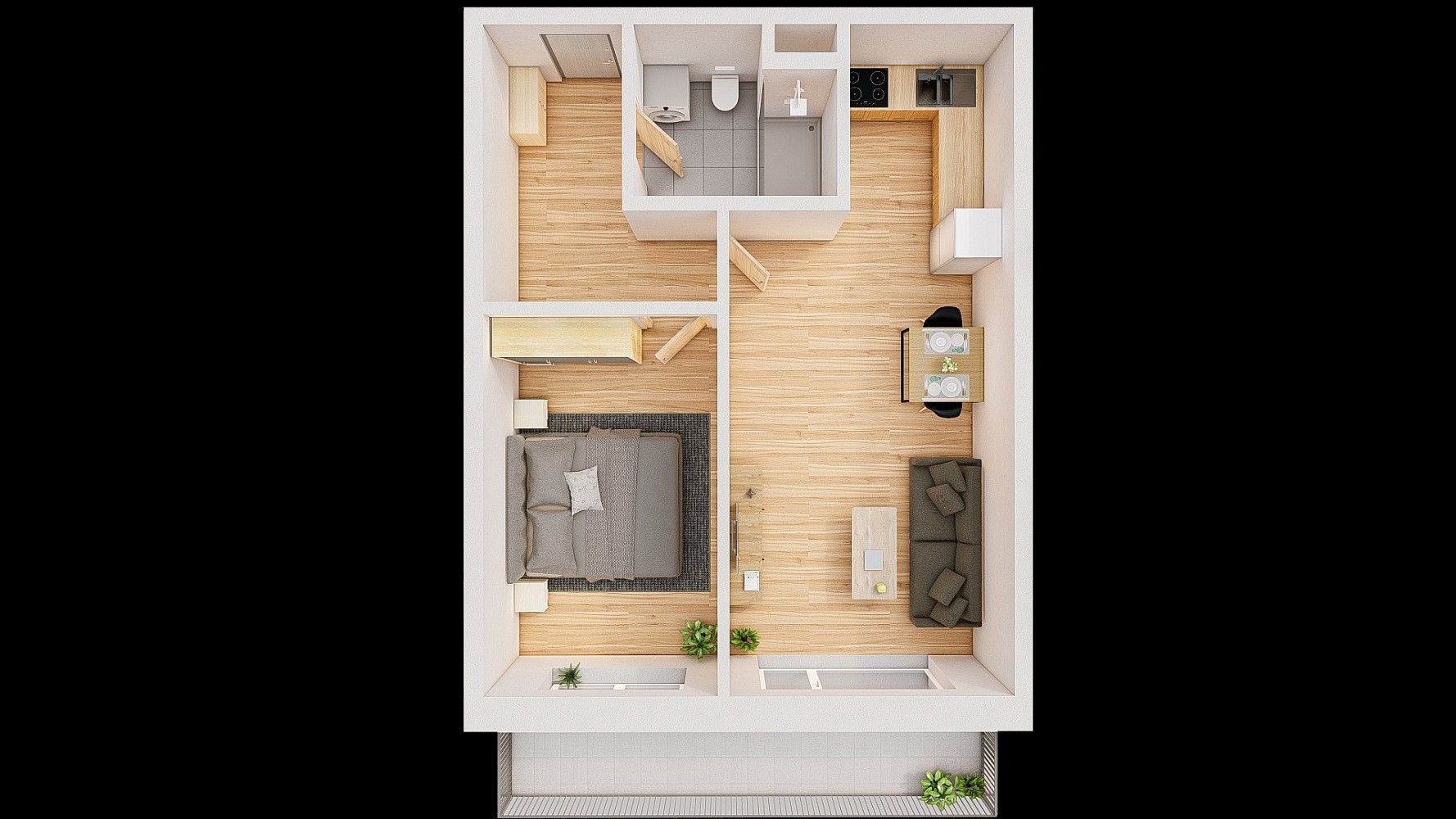Byt 2+kk · 58 m² · České Budějovice - České Budějovice 3, Jihočeský kraj - 3