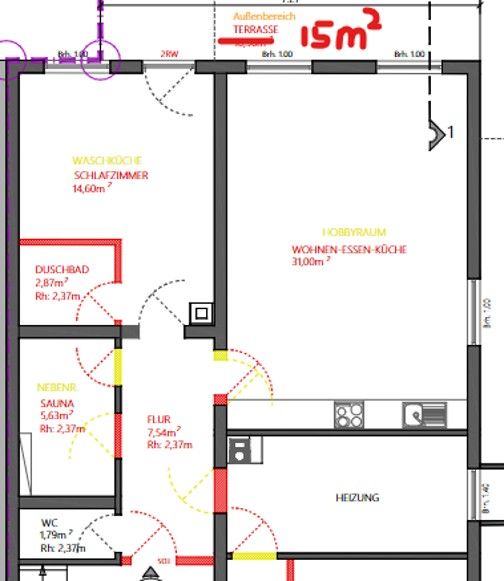 1+1, Friedrichsberg 46 Stuttgart Möhringen Baden-Württemberg 70567, 71 m² - 1