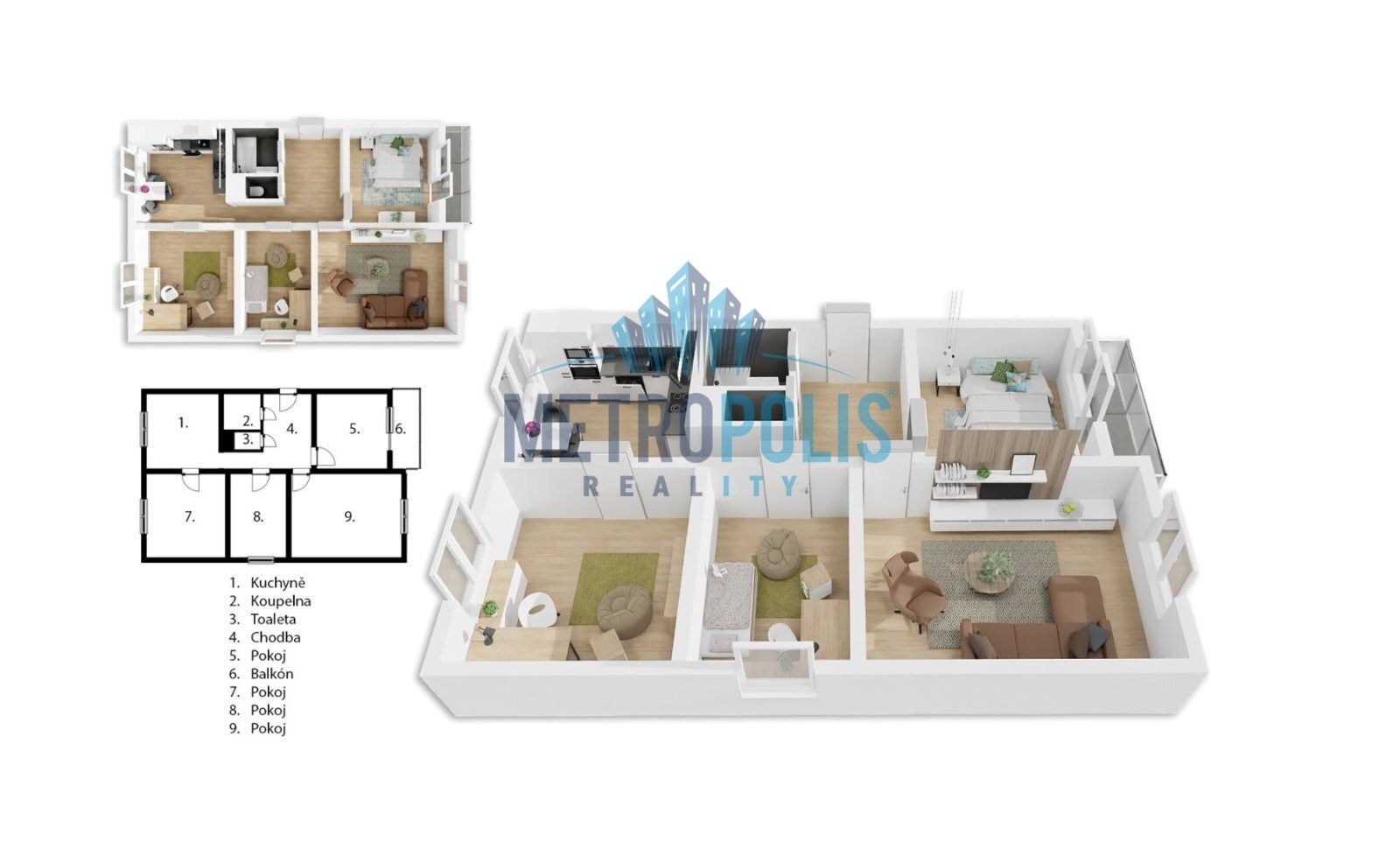 Byt 4+1 · 75 m² · Cyrila Boudy, Slaný - 3