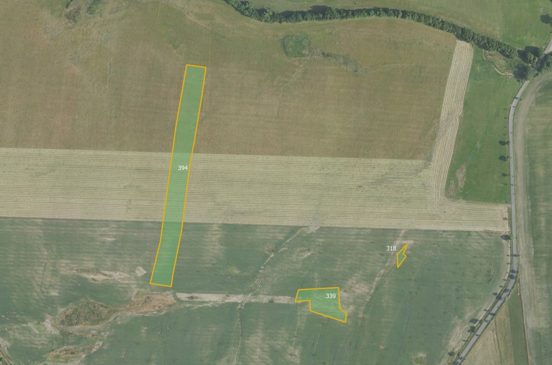 Zemědělské pozemky, Drahlín