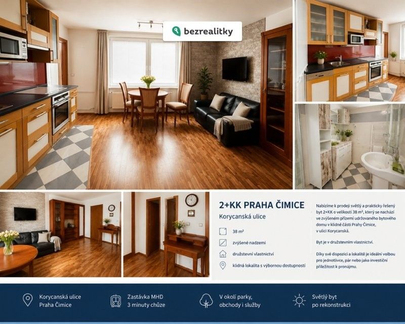 2+kk, Korycanská 368, Praha Čimice, 38 m²