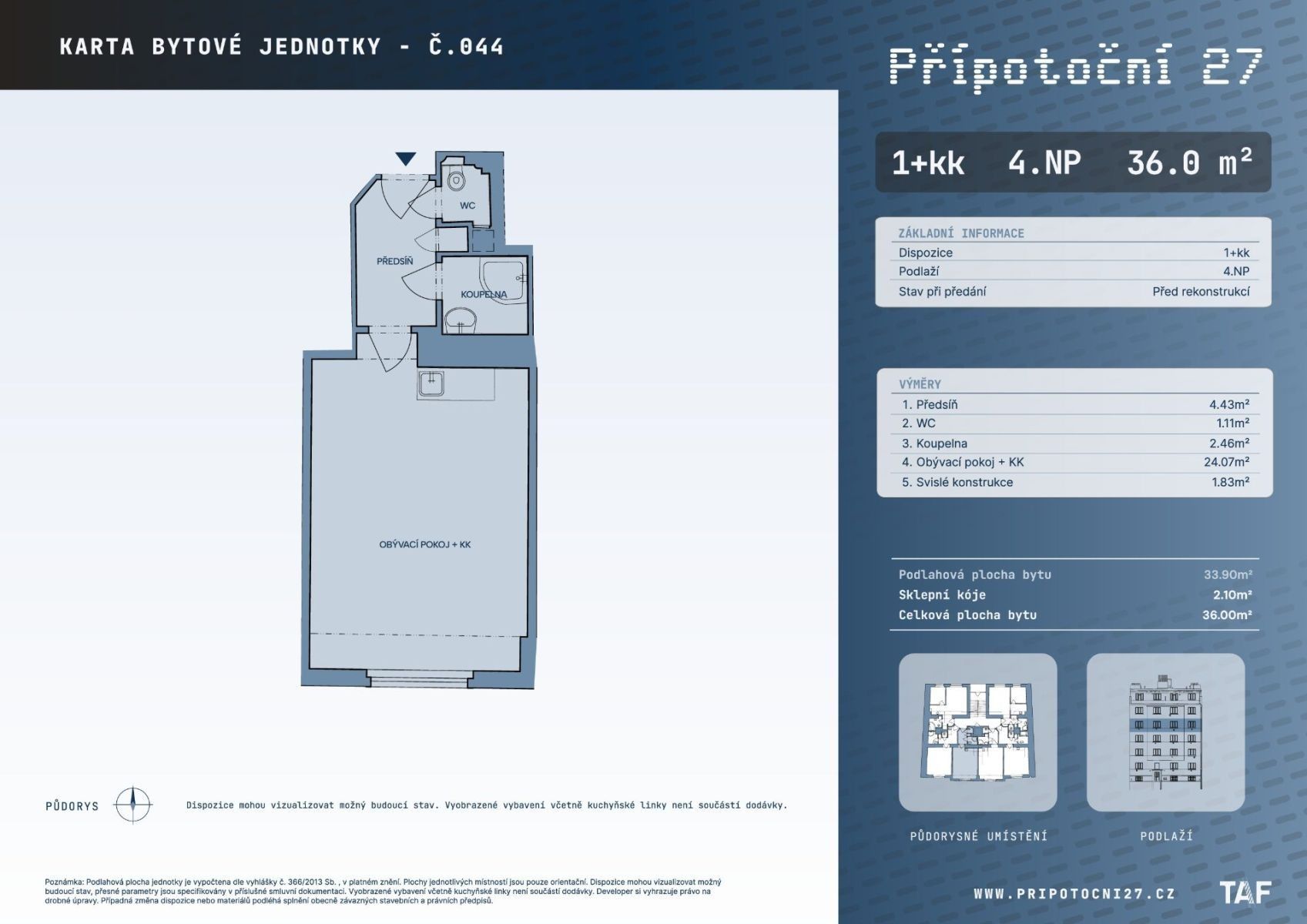 Prodej byt 1+kk - Přípotoční, Praha - Vršovice, 34 m² - 5