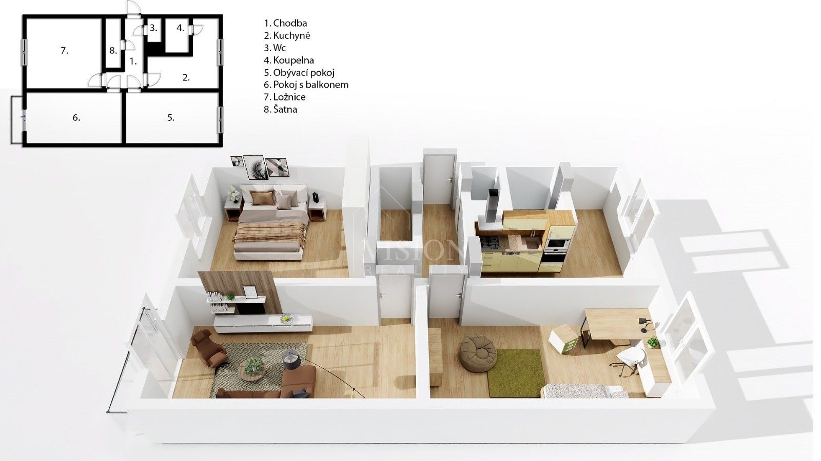 Prodej byt 3+1 - J. A. Komenského, Milevsko, 81 m²