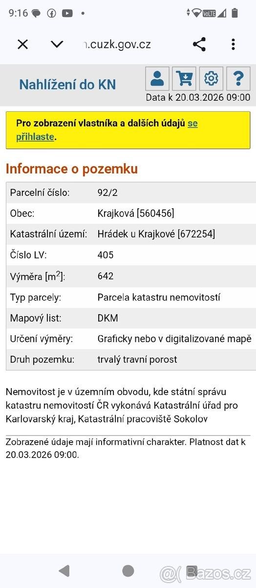 Pozemek pro bydlení · Krajková, 357 08 - 3