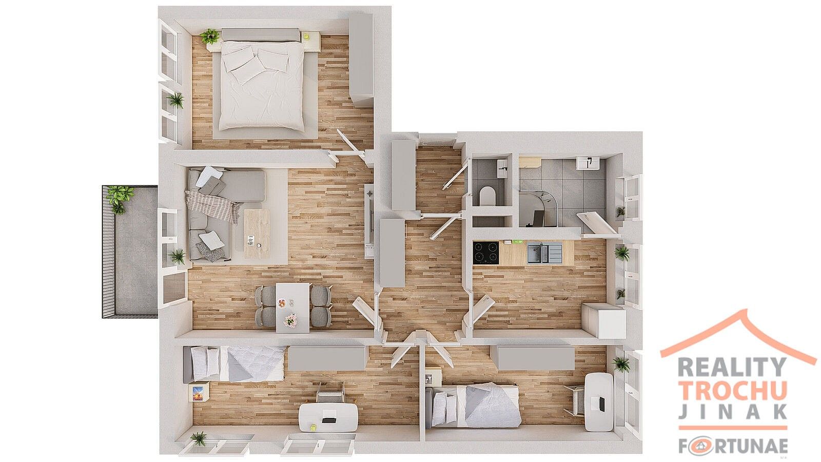 Byt 4+1 · 69 m² · Gagarinova, Hradec Králové - Slezské Předměstí - 3