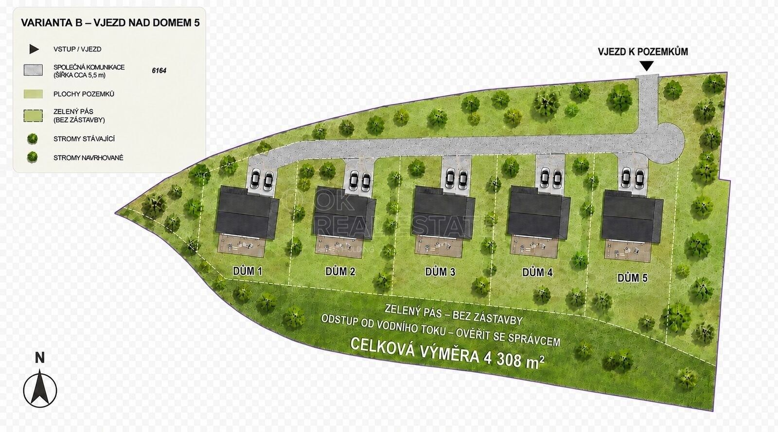 Pozemky pro bydlení, Dyjákovice, 4 308 m² - 2