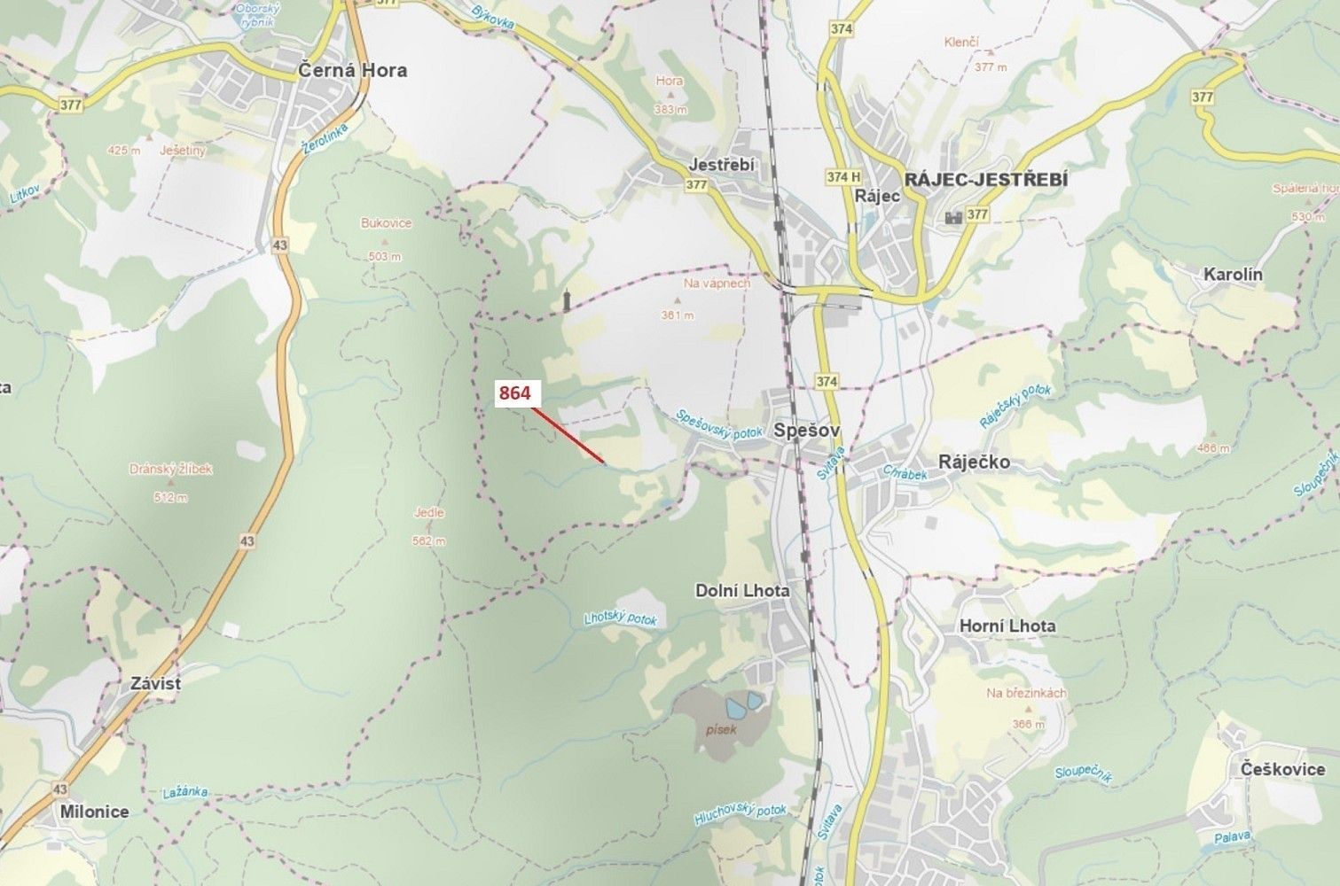 Les, 297 m²