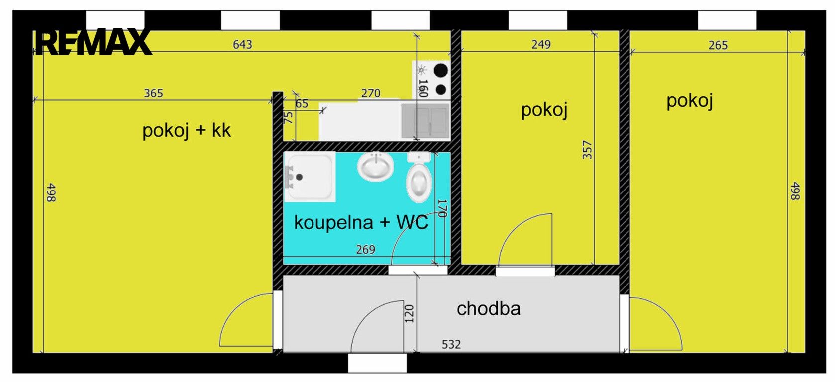 Byt 3+kk · 59 m² · Rooseveltova 388, Chlumec nad Cidlinou III - 3