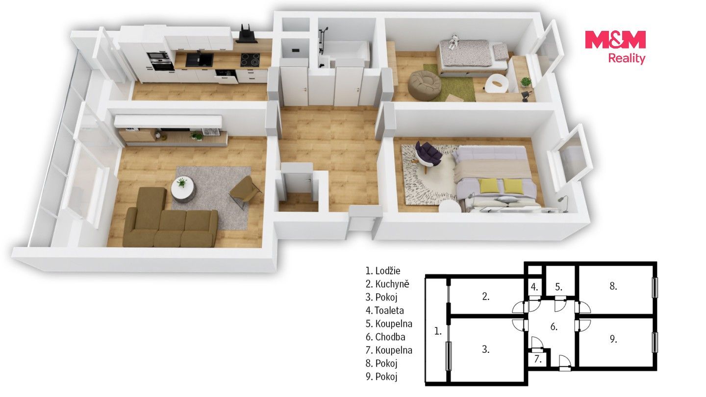 Byt 3+1 · 79 m² · Košťálkova, Beroun - 4