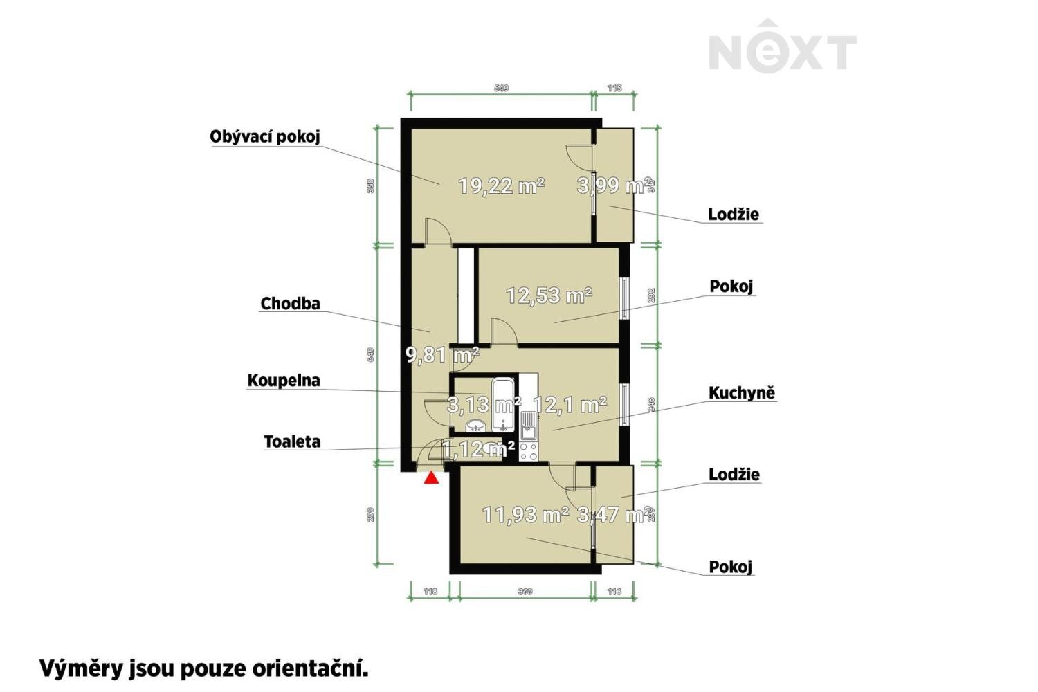 Byt 3+1 · 70 m² · Mánesova 854, Klatovy III - 3
