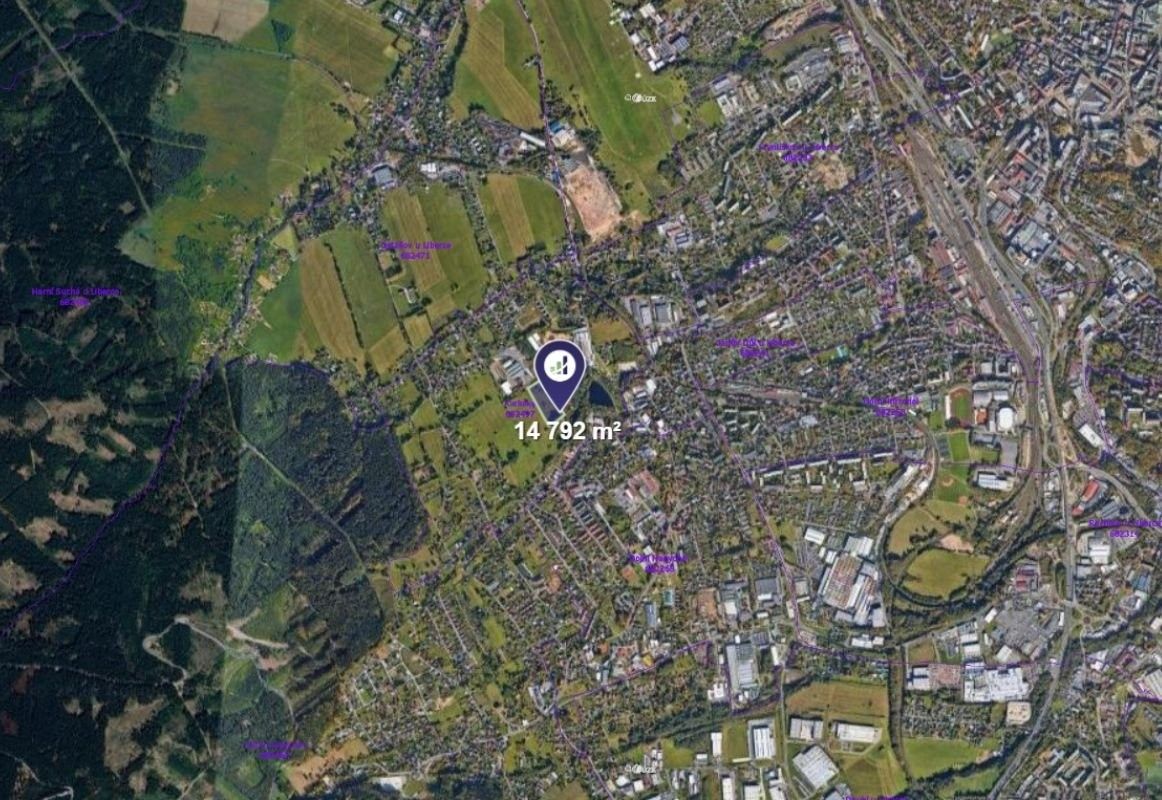 Komerční pozemky, Liberec, 14 792 m² - 2