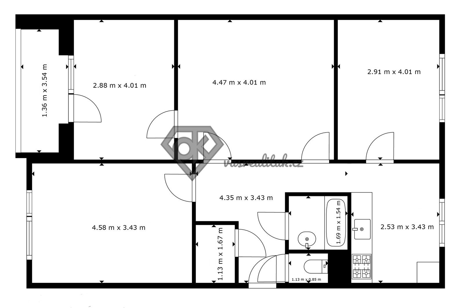 Byt 4+1 · 81 m² · Jilemnického 178, Ústí nad Orlicí - 3