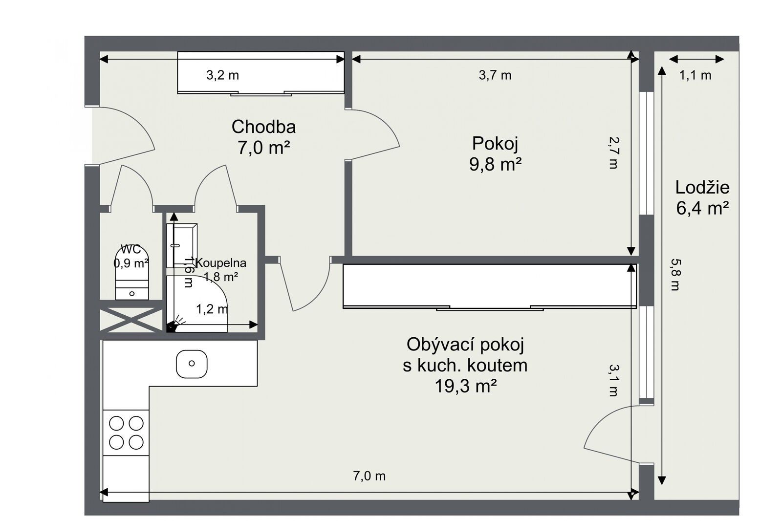 Byt 2+kk · 40 m² · Mirovická, Praha Kobylisy - 4