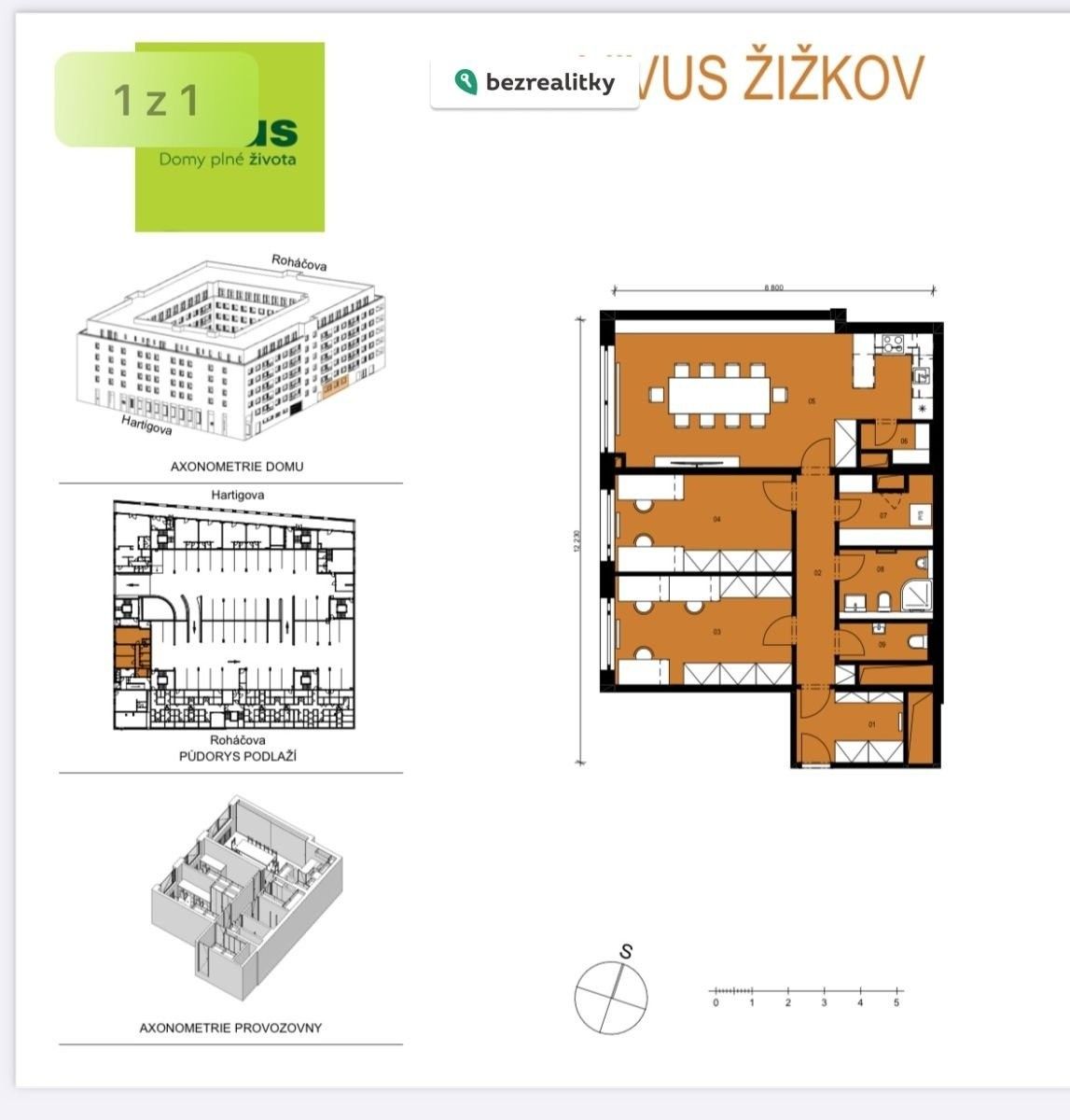 Kanceláře, Hartigova, Praha, 98 m²