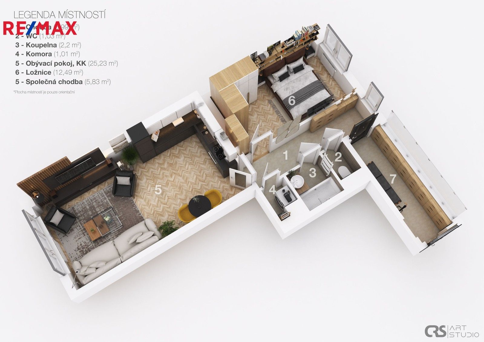 Prodej byt 2+kk - Za Zelenou liškou 550, Praha, 48 m²