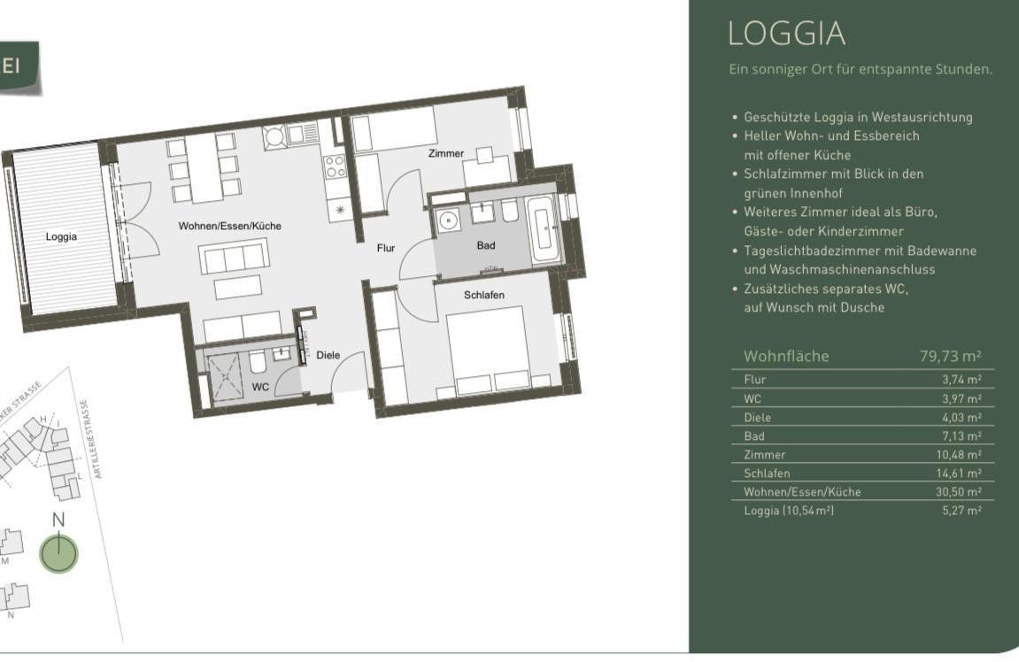 3+1, Donnersbergring 8 Darmstadt Darmstadt Hessen 64295, 80 m² - 1