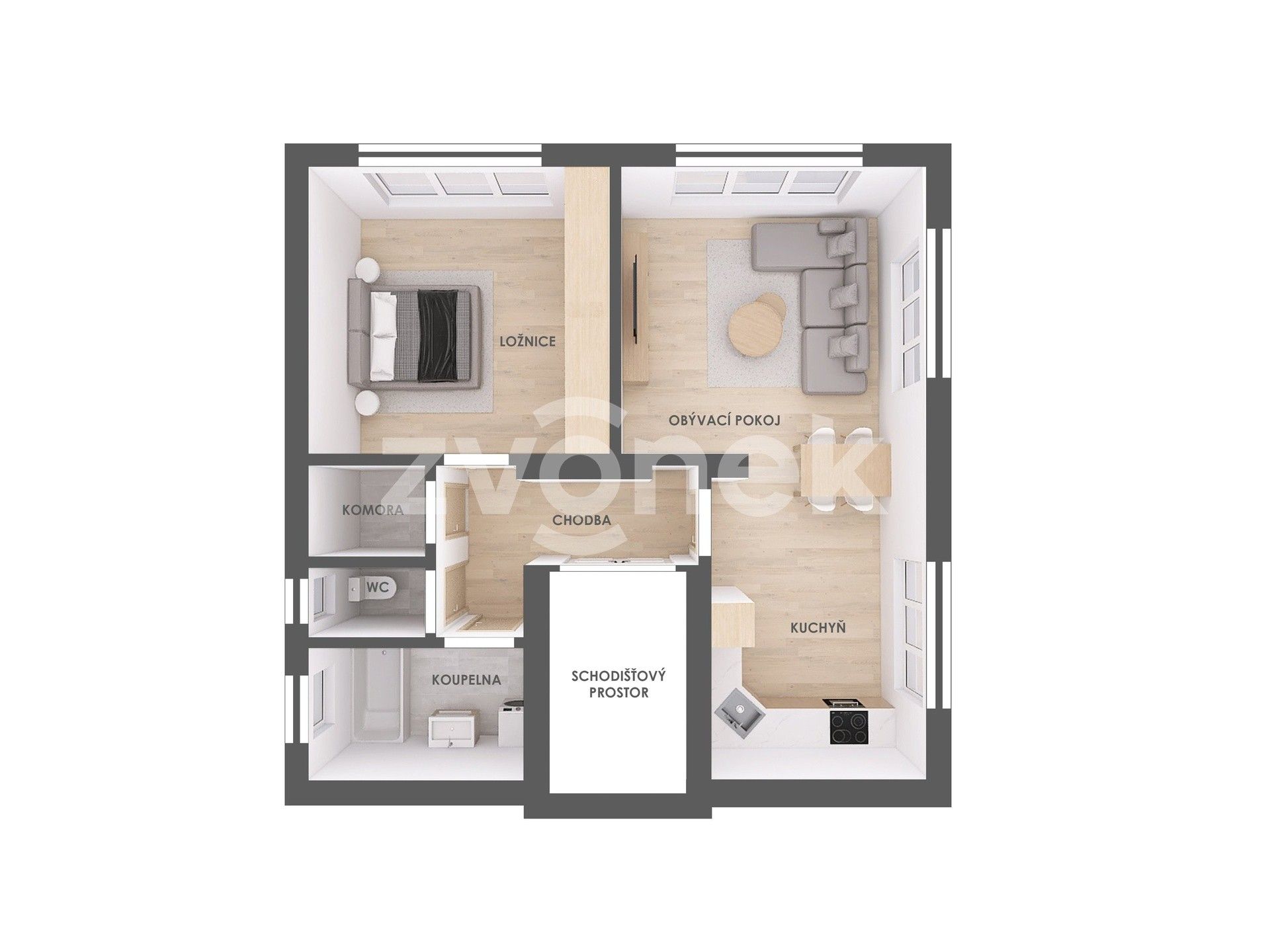 Byt 2+1 · 78 m² · Lešenská, Zlín - 4