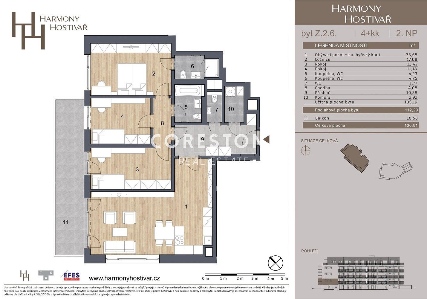 Byt 4+kk · 112 m² · Praha - Hostivař, Hlavní město Praha - 4
