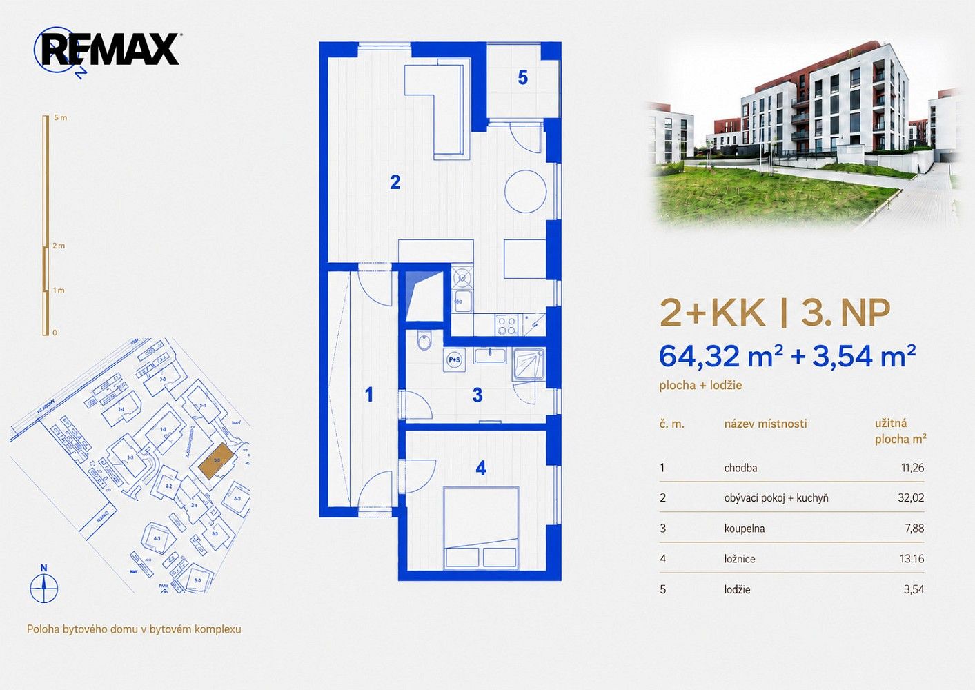 Byt 2+kk · 64 m² · Zásmucká, Kolín - Kolín III - 3