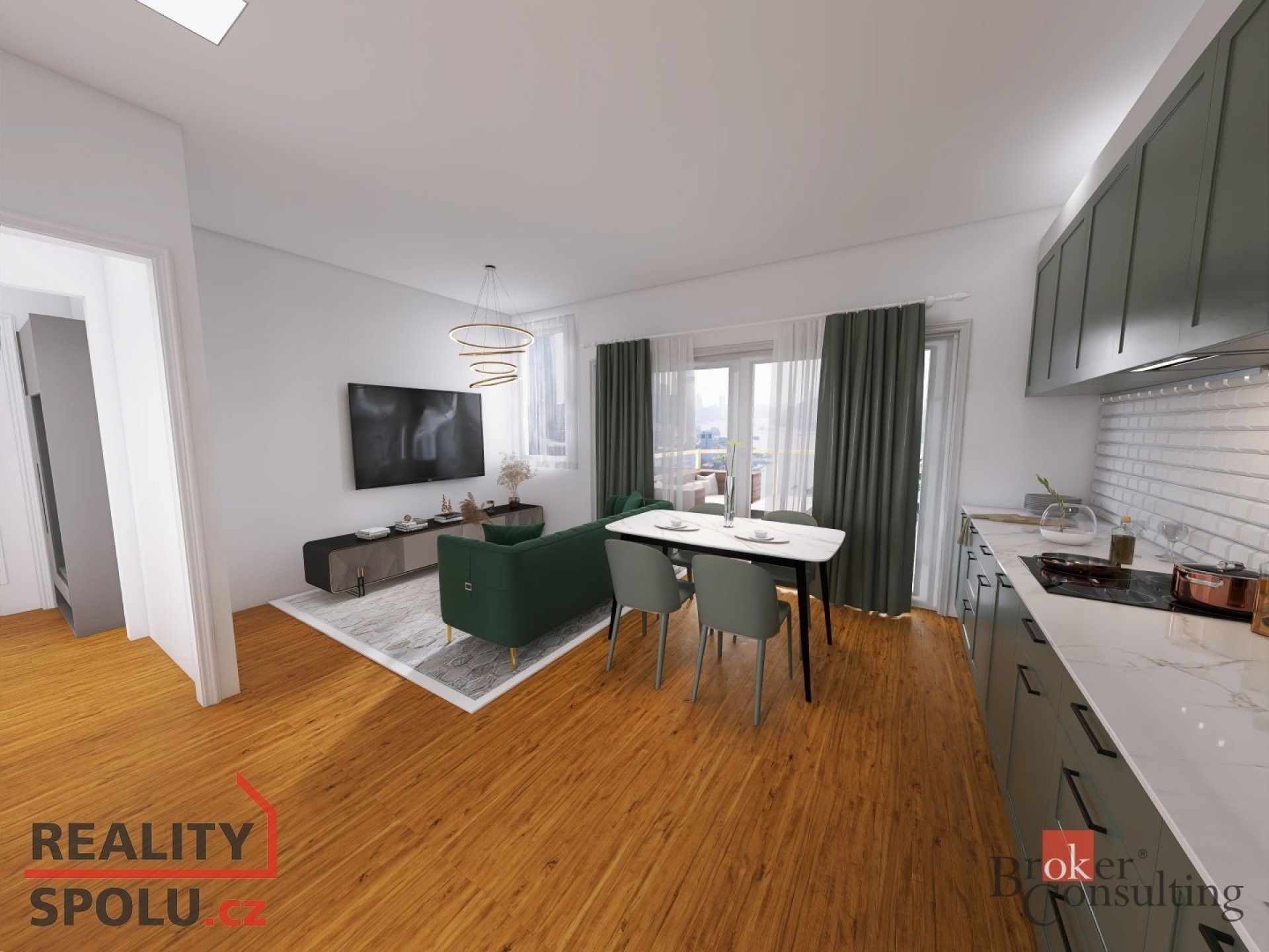 3+kk, Heydukova, Praha, 89 m²