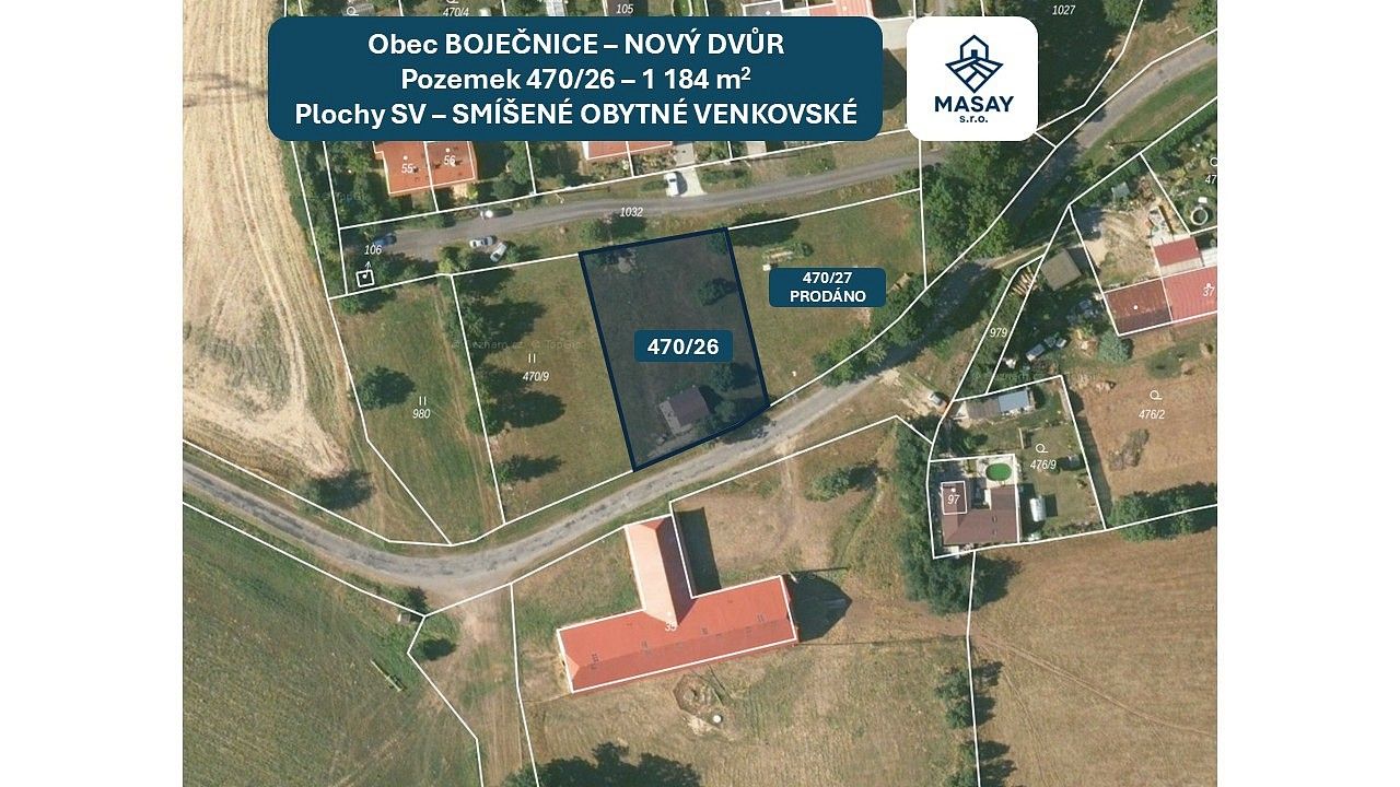 Pozemek pro bydlení, 1 184 m²