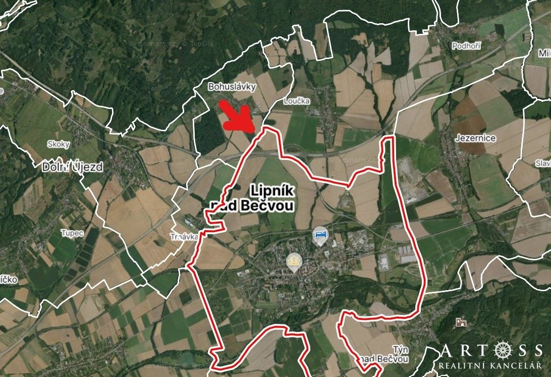 Zemědělské pozemky, Lipník nad Bečvou, 5 803 m² - 2