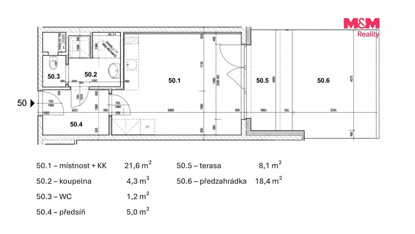 1+kk, Vysočany, Praha, 32 m² - 2