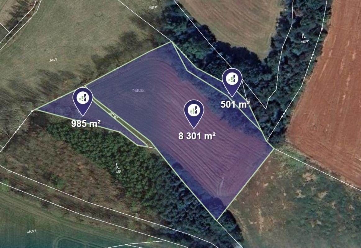 Zemědělské pozemky, Netvořice, 1 223 m²