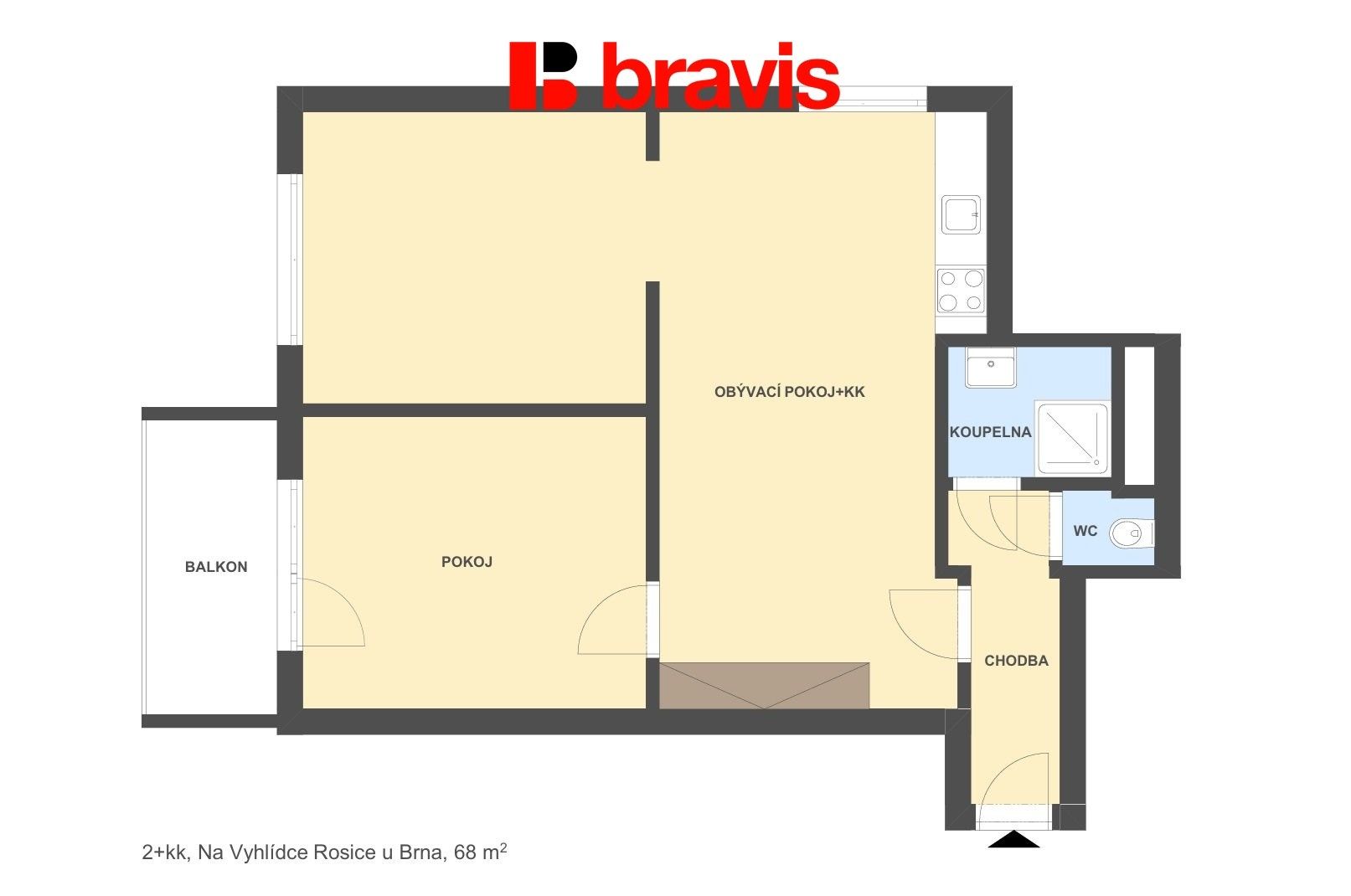 Byt 2+kk · 68 m² · Na Vyhlídce 1700, Rosice - 4