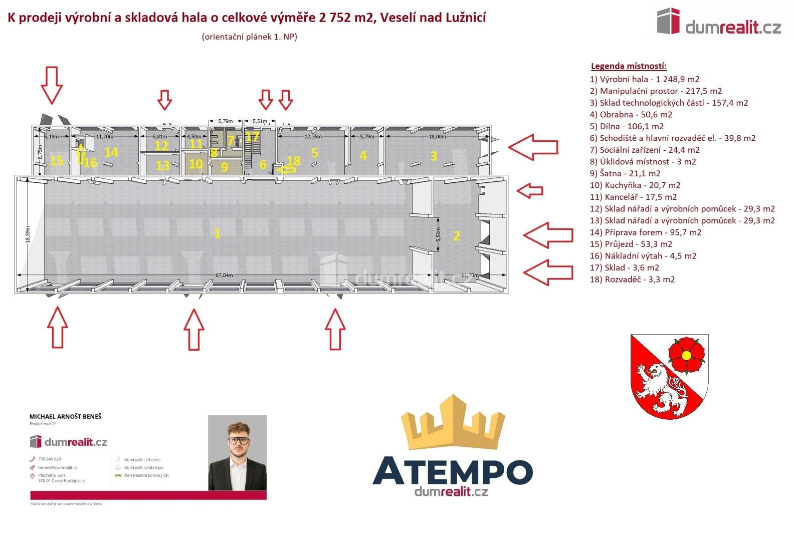 Výrobní prostory · 2 752 m² · Svinenská,Veselí nad Lužnicí - 3