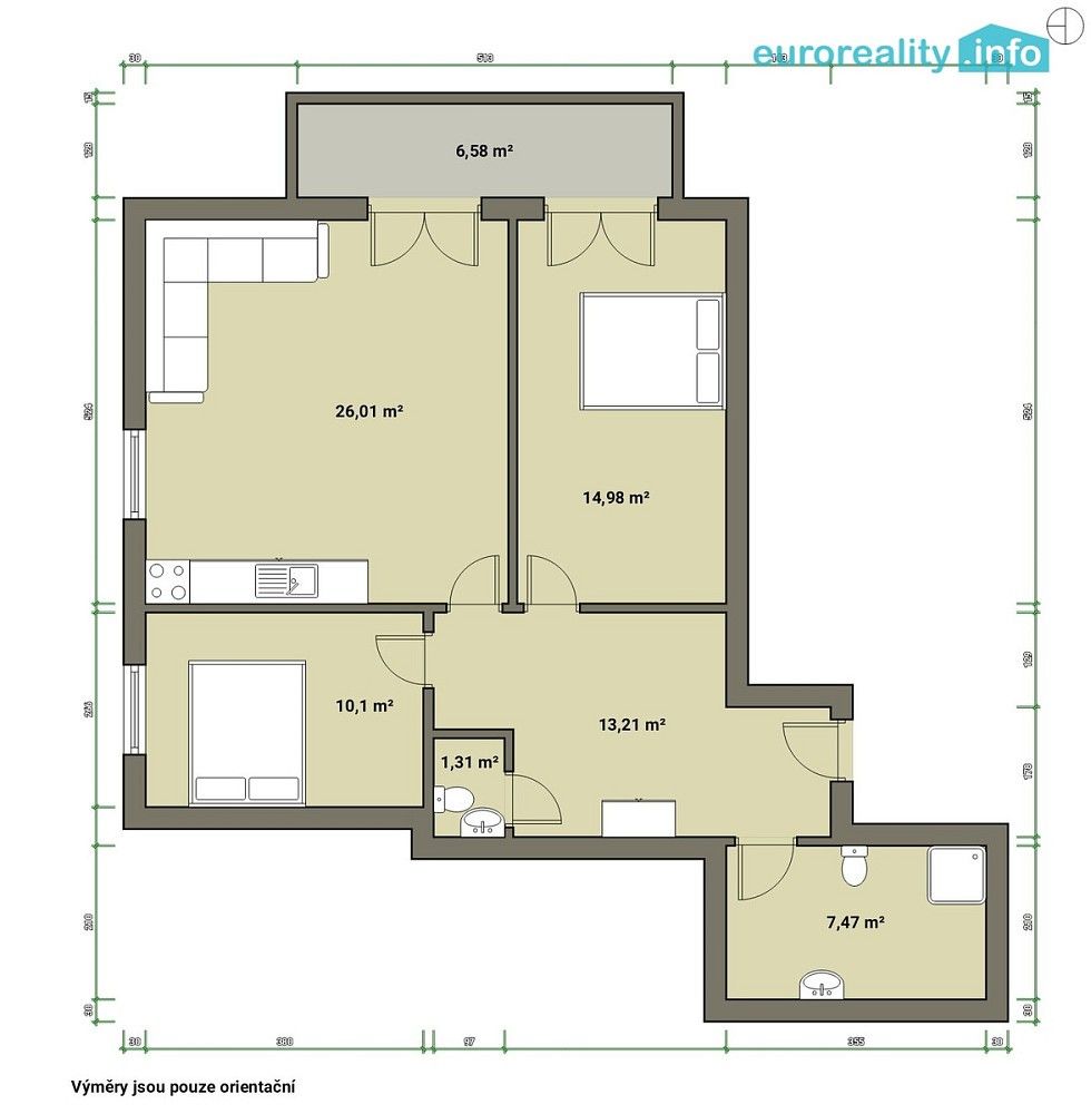 Byt 3+kk · 74 m² · Zeyerova, Mariánské Lázně - Úšovice, okres Cheb - 4