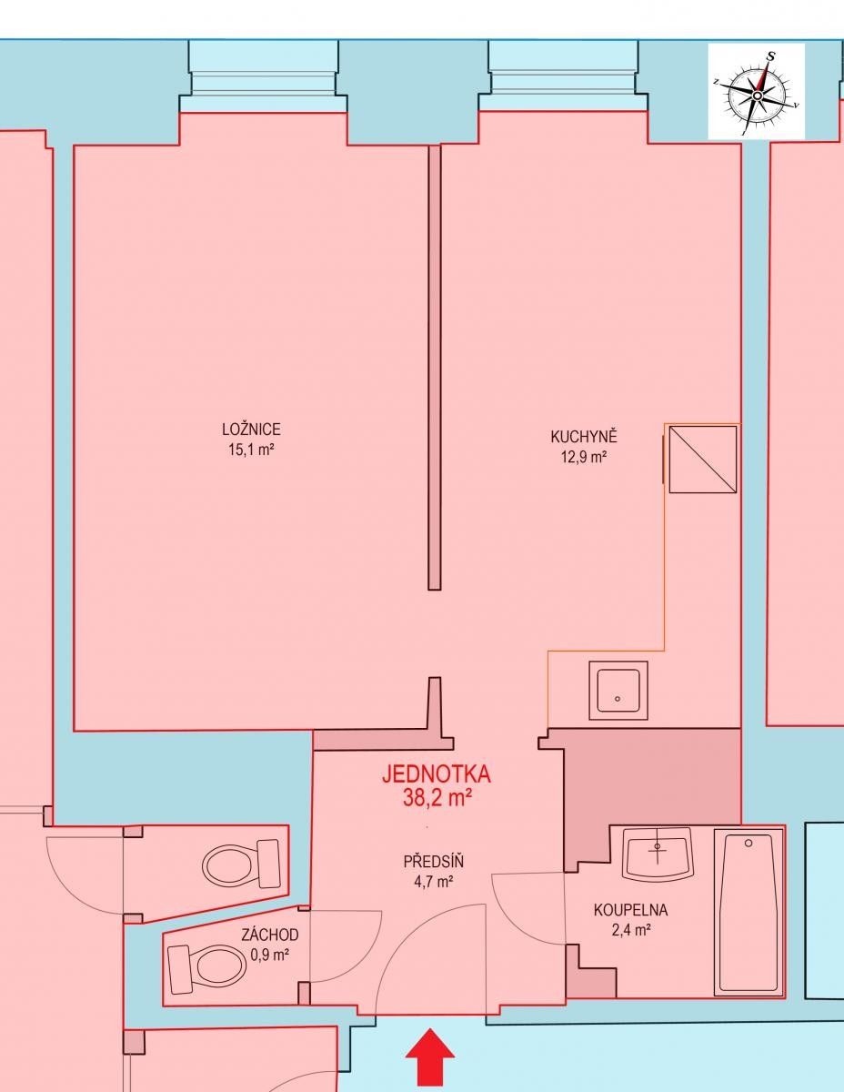 Prodej byt 2+kk - Žerotínova, Praha, 36 m²