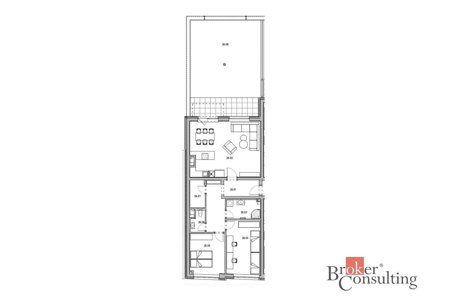Pronájem byt 3+kk - Slovanská, Plzeň - Východní Předměstí, 99 m² - 5