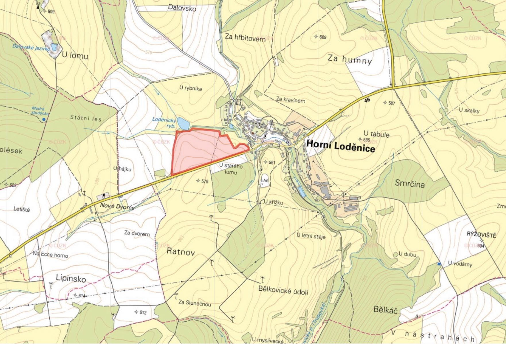 Prodej zemědělský pozemek - Horní Loděnice