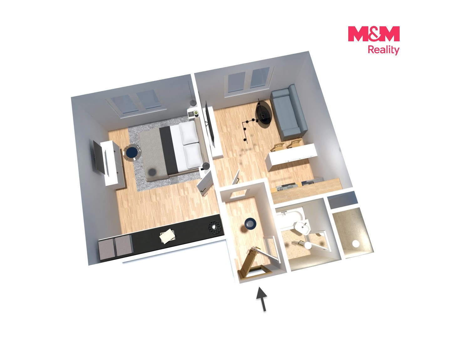 Byt 1+1 · 36 m² · Písečná, Chomutov - 4