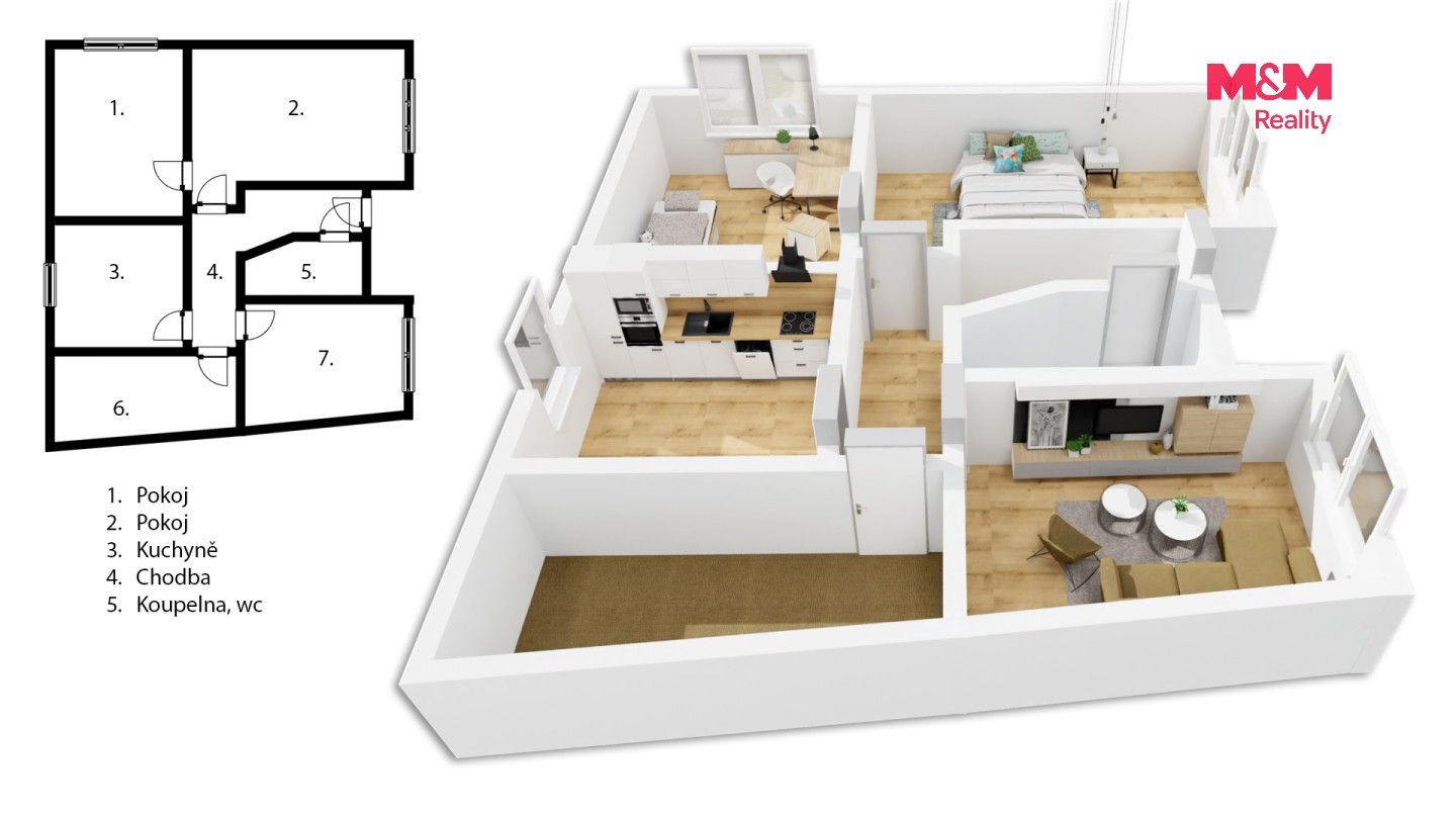 3+1, Jiráskova, Hronov, 73 m² - 2