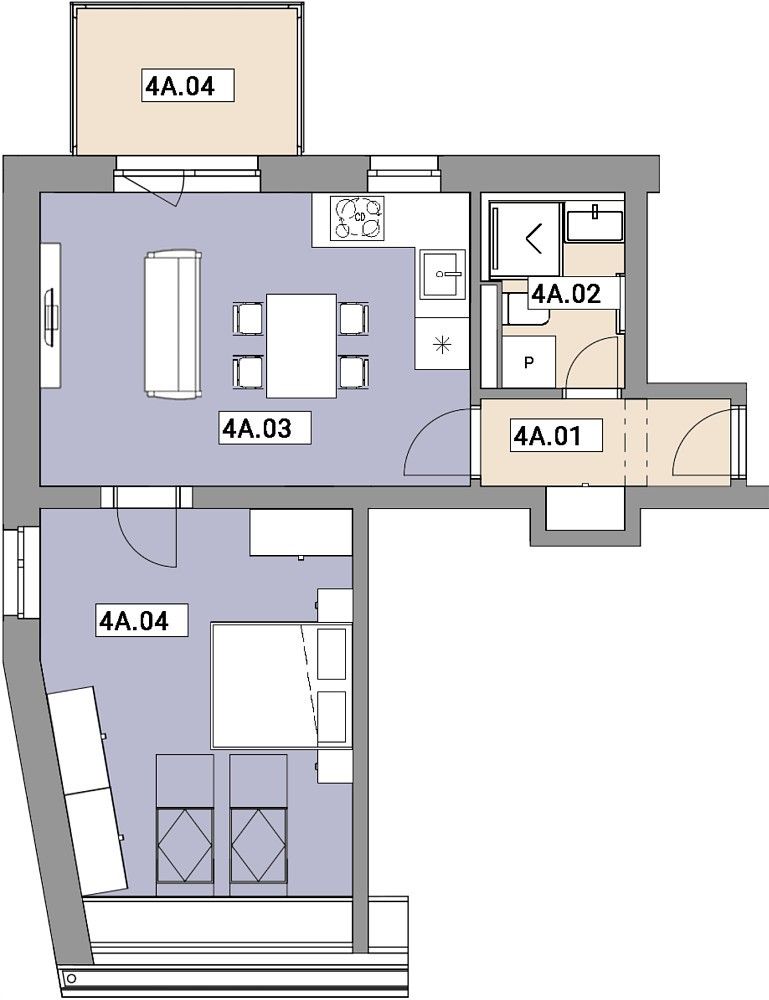 2+kk, Elišky Přemyslovny, Praha 5 - Zbraslav, 52 m² - 2