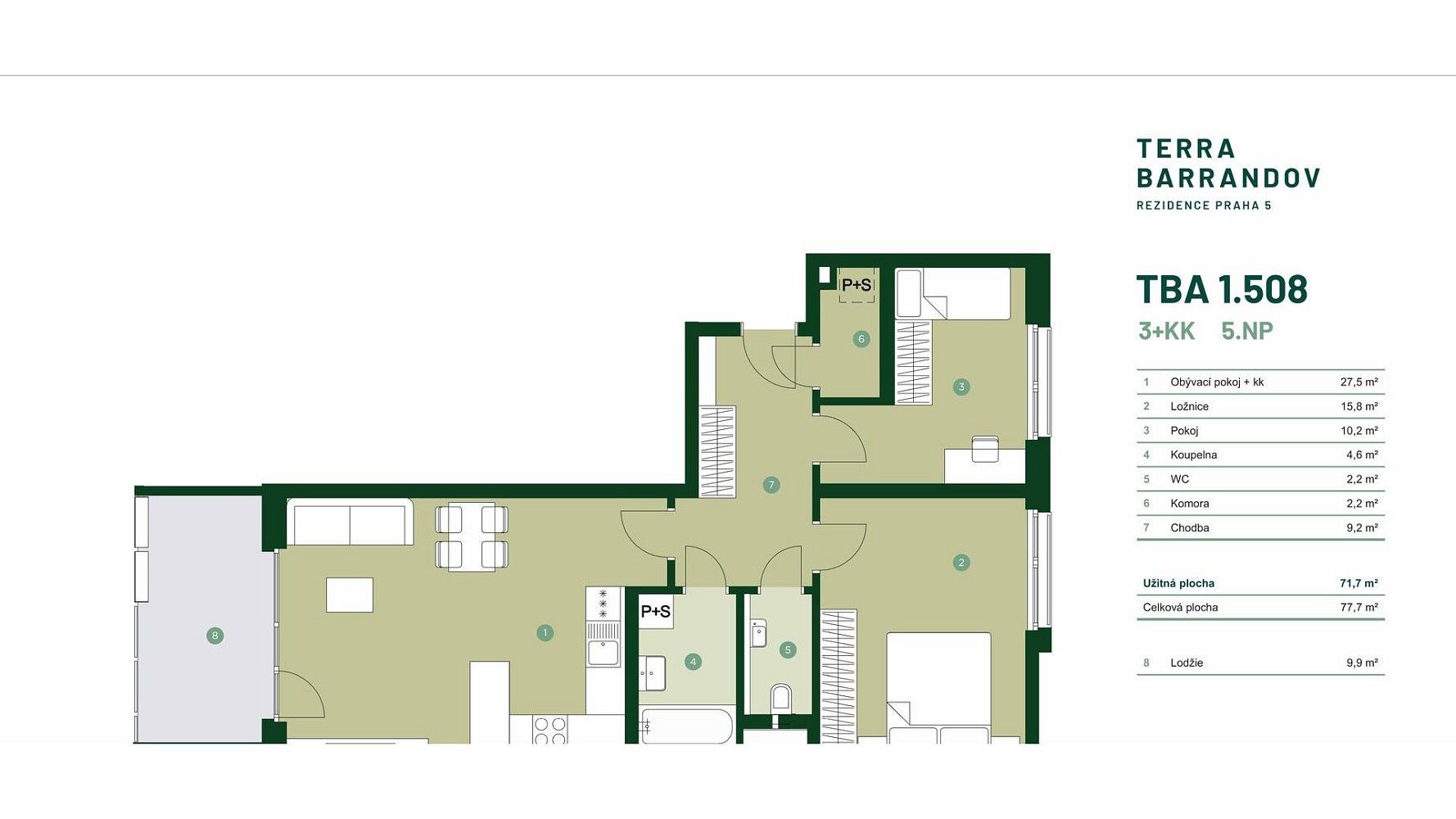 Prodej byt 3+kk - Silurská, Praha 5 - Hlubočepy, 78 m² - 2