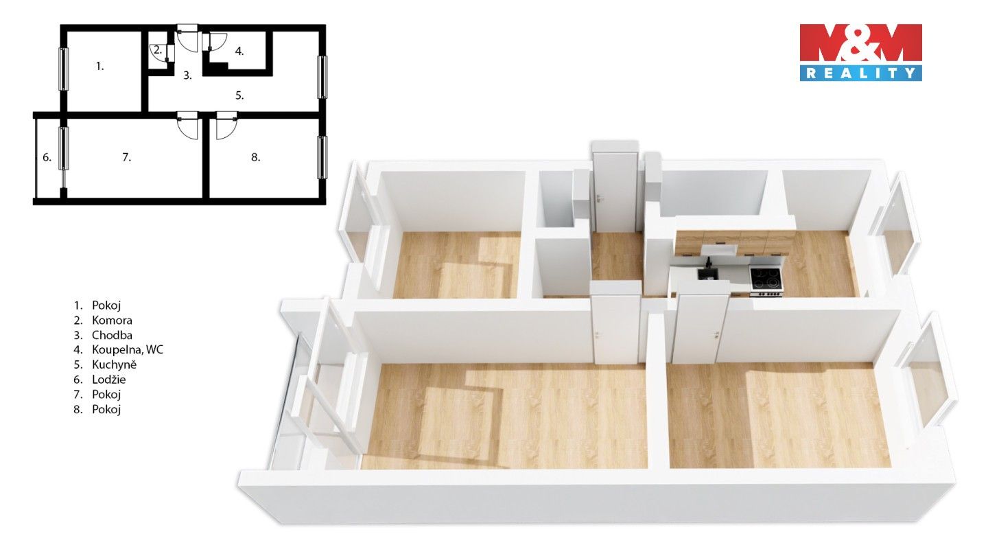 Prodej byt 3+1 - Jindřicha Plachty, Ústí nad Labem, 78 m²