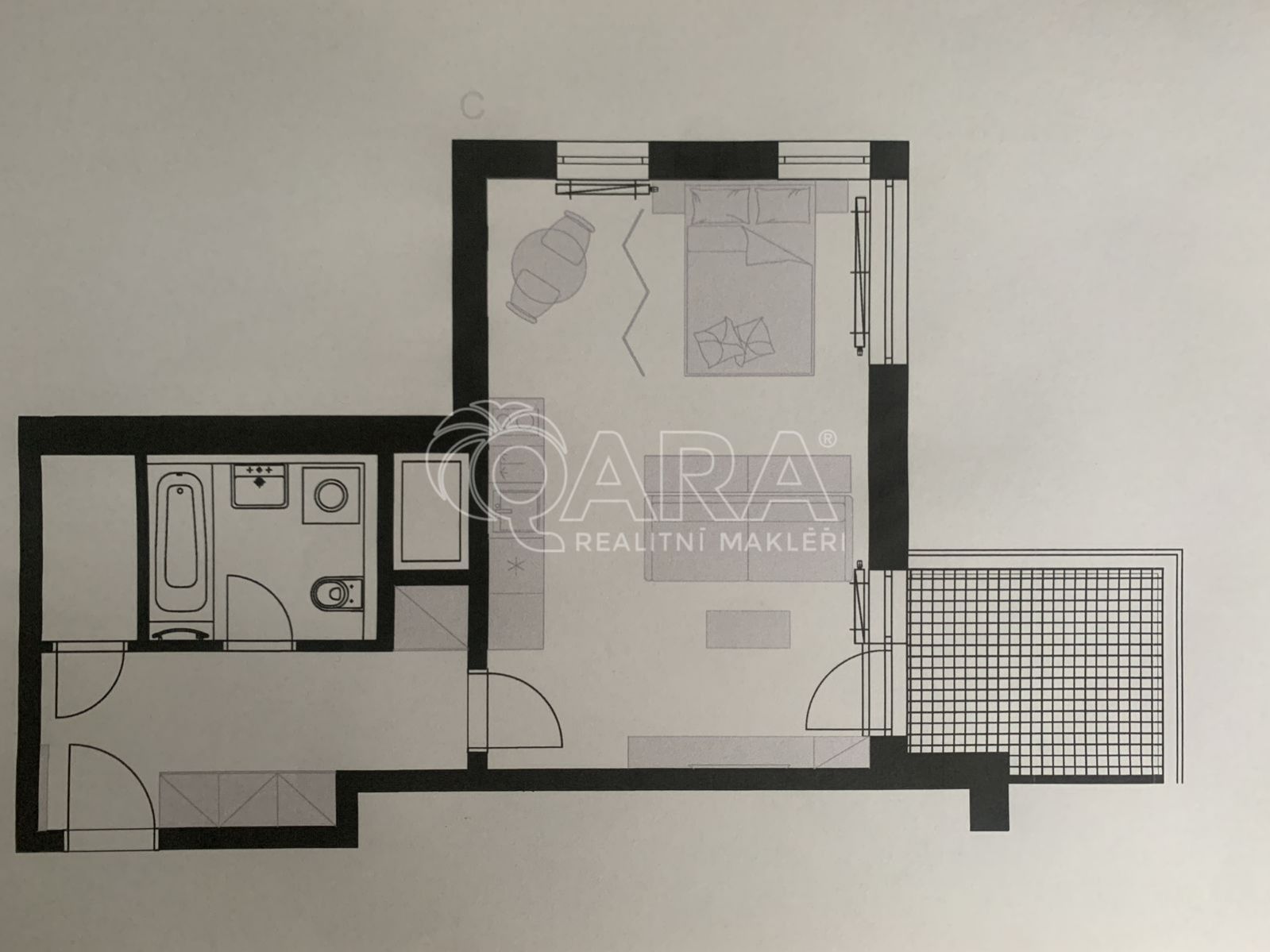 Byt 1+kk · 43 m² · náměstí Olgy Scheinpflugové  , Praha Hlubočepy - 4