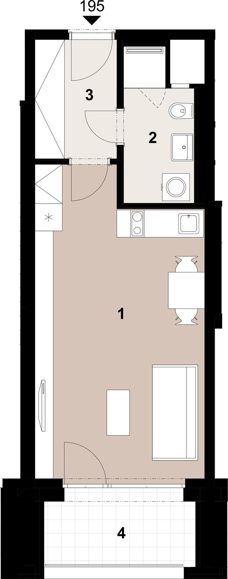1+kk, Jana Želivského, Praha, 33 m² - 2