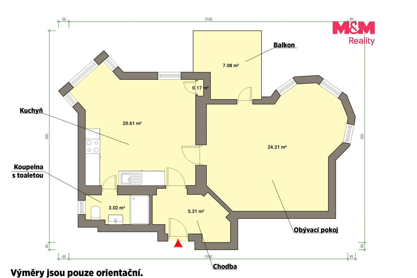 Pronájem byt 2+kk - Anglická, Mariánské Lázně, 53 m² - 5
