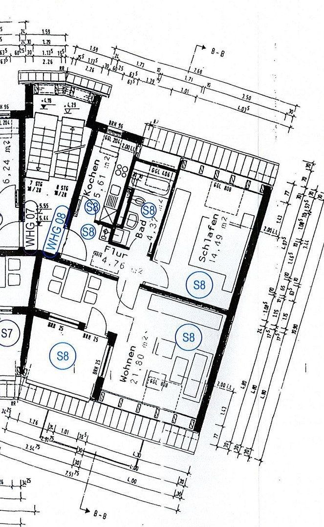 2+1, Rhönstr. 3, , Bádensko-Württembersko, 54 m² - 1