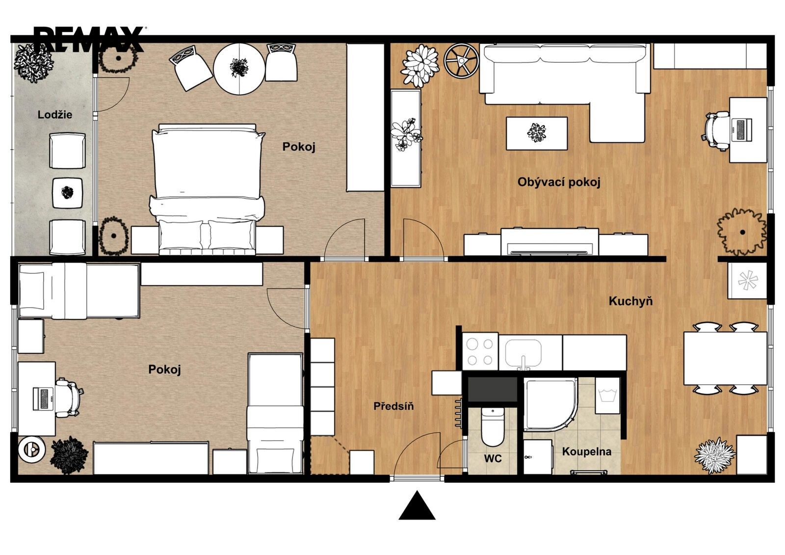 3+1, Zahradní 5166, Chomutov, 77 m² - 2