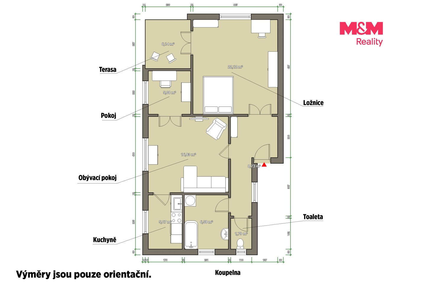 Byt 2+1 · 66 m² · Anglická, Mariánské Lázně - 3
