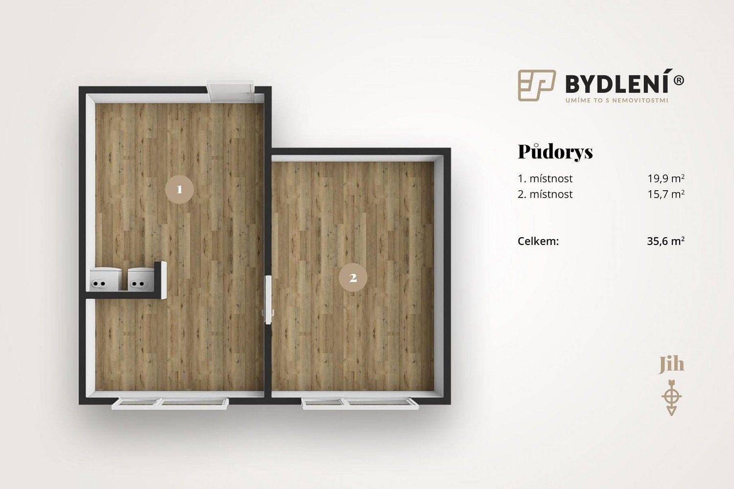 Byt 1+1 · 40 m² · Krupka - Bohosudov, okres Teplice, Ústecký kraj - 3